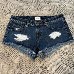 RVCA distressed denim shorts (26)